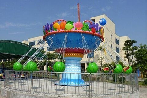 Adorable 16P Fair Rides Lovely Fruit Flying Chair Outdoor & Indoor Playground Equipment Manufacturer & Supplier-DAMO Rides
