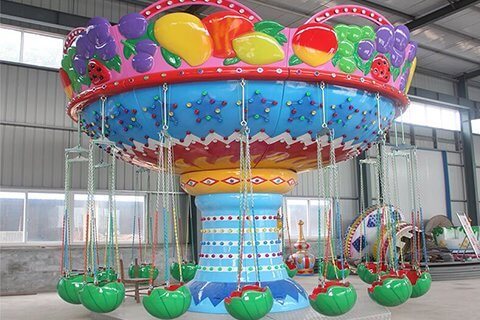 Adorable 16P Fair Rides Lovely Fruit Flying Chair Outdoor & Indoor Playground Equipment Manufacturer & Supplier-DAMO Rides