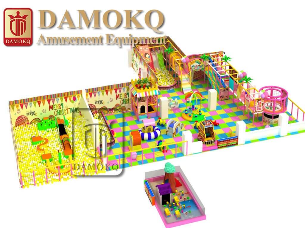 Candy Theme Kids Indoor Playground for Sale Naughty castle for sale
